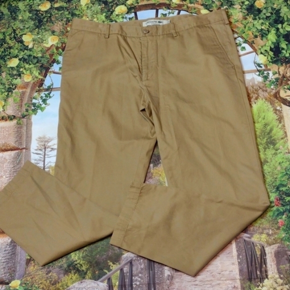 Lacoste Saharan beige slim fit pants size 38 big & tall NWT - Picture 2 of 6